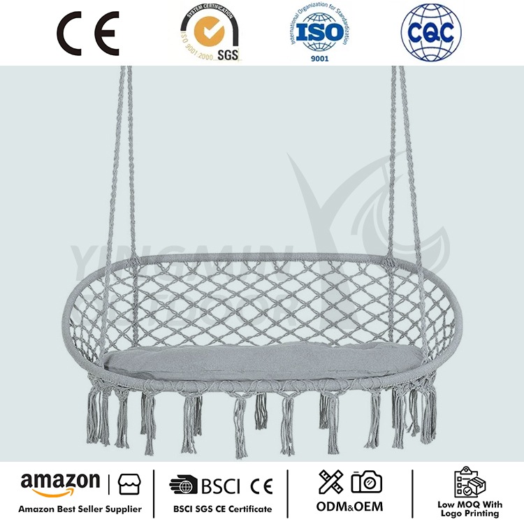 2 asmenų Macrame Swing Hamako kėdė