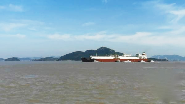 Atplaukęs 500-asis SGD laivas Ningbo gavo 50,9 milijardo kvadratinių metrų gamtinių dujų